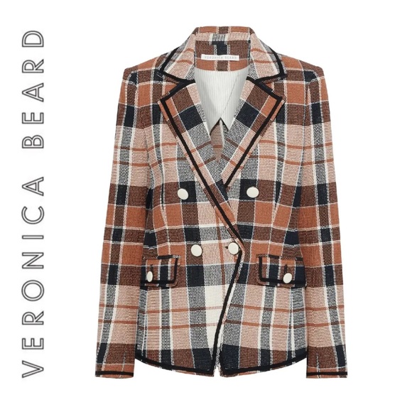 Veronica Beard Jackets & Blazers - $698 Veronica Beard Utah plaid jacket blazer gorgeous luxe fabric white button 4